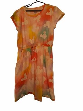 Amazon Essentials Girls' Disney Mickey Rainbow Tie-Dye